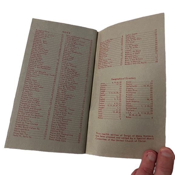 Vintage Songs Of Many Nations Song Booklet Religious Camps Groups Music & Lyrics - Picture 3 of 4